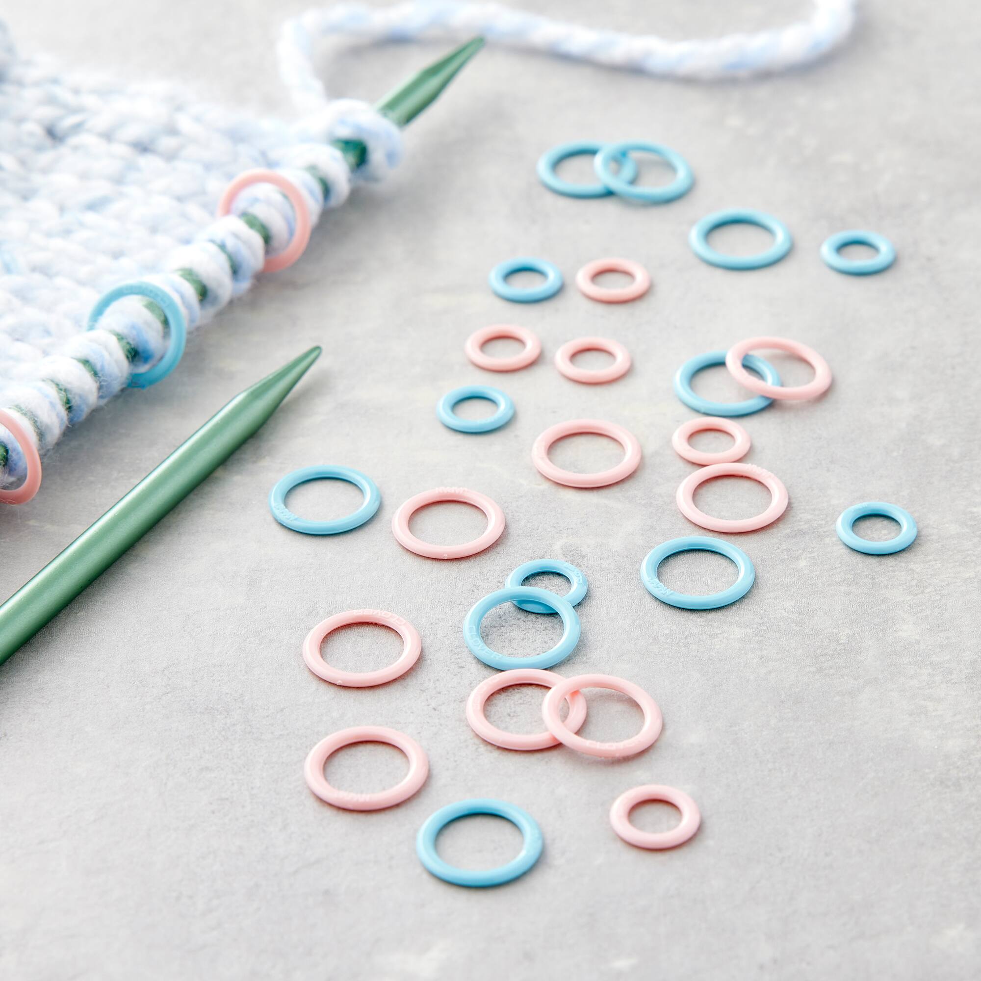 Clover Stitch Marker Rings
